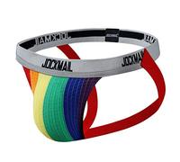 JOCKMAIL Men's Jock Strap Athletic Supporter Fashion Comfortable Men Sport Jockstrap Underwear Briefs (XXL, CLORFUL1)