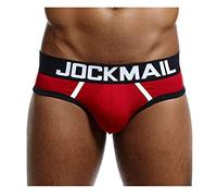 JOCKMAIL Mens Jock Strap Briefs Sexy Backless Jockstraps Underwear for Intimate Moments & Everyday Wear Red