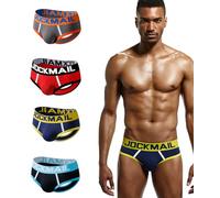 JOCKMAIL Men's Jockstrap Cotton Comfortable Butt-Flaunting Men's Thong Jock Strap Bottomless Mens Backless Underwear