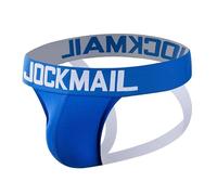 JOCKMAIL Mens Jockstrap Underwear Low Rise Cotton Jock Straps for Men Breathable U-Pouch Jock Strap for Gym Club and Office