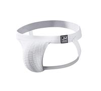 JOCKMAIL Mens Jockstraps Underwear Sexy Sport Athletic Supporter Jock Strap for Men (L, White)