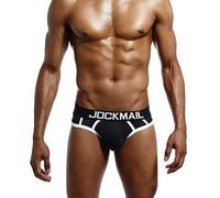 JOCKMAIL Mens Mesh Boxer Briefs Quick Drying Underwear Men Breathable Ice Silk Men's Underwear Trunks Underpanties, 311-black, M