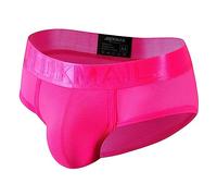JOCKMAIL Mens Mesh Boxers Briefs Ice Silk Sexy Men Sports Mesh Breathable Brief Men's Athletic Shorts Underwear, 386rose, M