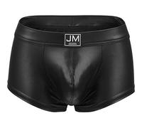 JOCKMAIL Mens Metallic Boxer Shorts Sexy Shiny Shorts (as8, alpha, m, regular, regular, Black)