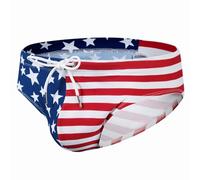 JOCKMAIL Mens Swim Briefs Bikini Underwear Printed Swimsuit Beach Swimwear Low Rise Quick Dry with Drawstring (708 National Flags,XL)