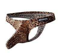 JOCKMAIL Men's Underwear Briefs Large Pouch U-convex Mens Triangle Underwear Sexy Leopard and Snake Pattern (XXL, 385Leopard Yellow)
