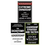 Jocko Willink 3 Books Collection Set (The Dichotomy of Leadership, Extreme Ownership, Leadership Strategy and Tactics)