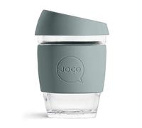 JOCO Glass Reusable Coffee Cup (Bluestone, 12 oz)