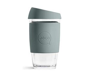JOCO Glass Reusable Coffee Cup (Bluestone, 16 oz)