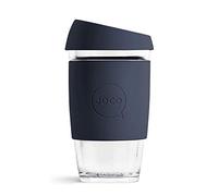 JOCO Glass Reusable Coffee Cup (Mood Indigo, 16 oz)