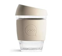 JOCO Glass Reusable Coffee Cup (Sandstone, 12 oz)