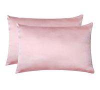 Jocoku 100% Mulberry Silk Pillowcases Set of 2 for Hair and Skin and Super Soft and Breathable Standard Size Nature Silk Pillowcases (Standard, Pink)