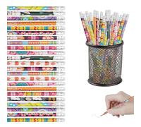 Jocomoni 48pcs Easter Pencil, Assorted Pattern Colored Pencil with Erasers Colorful Stationery Pencils for Easter Decorations Gift Prize Party Favor Office Supply