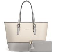 Jocose Moose Women Handbag Laptop Tote Bag Large PU Leather Shoulder Bag Designer Lightweight Computer Tote Bag, Gift with a Ladies Purse