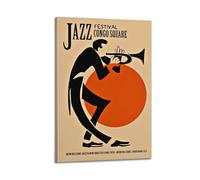 jocrynsi Abstract Jazz Art Music Cubism Canvas Wall Art Picture Print Posters Aesthetic Canvas Wall Art Print Home Decor for Bedroom Living Room08x12inch(20x30cm) Frame-style