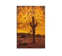 jocrynsi Cactus Wall Art Prints USA AZ Saguaro National Park Posters Aesthetic Canvas Wall Art Print Home Decor for Bedroom Living Room24x36inch(60x90cm) Unframe-style
