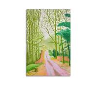 jocrynsi David Hockney The Arrival of Spring Beige Wall Art Posters Aesthetic Canvas Wall Art Print Home Decor for Bedroom Living Room12x18inch(30x45cm) Unframe-style