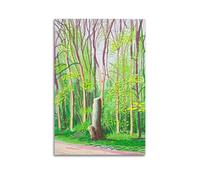 jocrynsi David Hockney Vintage Abstract Wall Art Beige Posters Aesthetic Canvas Wall Art Print Home Decor for Bedroom Living Room12x18inch(30x45cm) Unframe-style