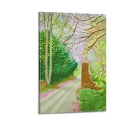 jocrynsi David Hockney Vintage Abstract Wall Art Beige Posters Aesthetic Canvas Wall Art Print Home Decor for Bedroom Living Room08x12inch(20x30cm) Frame-style
