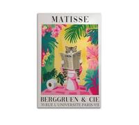 jocrynsi Henri Matisse Funny Bathroom Wall Art Beige Posters Aesthetic Canvas Wall Art Print Home Decor for Bedroom Living Room16x24inch(40x60cm) Unframe-style