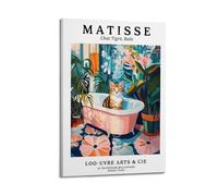 jocrynsi Henri Matisse Funny Bathroom Wall Art Beige Posters Aesthetic Canvas Wall Art Print Home Decor for Bedroom Living Room08x12inch(20x30cm) Frame-style