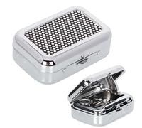 JOCXZI 2 pieces cigarette pocket ashtray, travel ashtray, pocket ashtray, odor-proof, portable ashtray for on the go, travel ashtray made of metal with cigarette rest