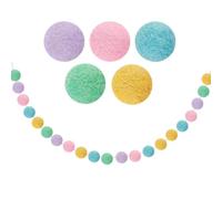 JOCXZI 40 Colourful Felt Ball per Pack - with a Threading Needle and a String for Decorating Nurseries, Children's Rooms, Wall Decorations, Party Decorations, Christmas Tree Decorations