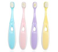 JOCXZI 4pcs Baby Nano Toothbrush - Soft Children's Toothbrush Color Manual Toothbrush for 1-12 Years Children Fragile Gingiva Toddler Toothbrush with Soft Bristles Single Tuft Brush Toothbrush