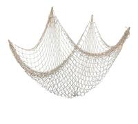 JOCXZI Decorative Fishing Net, 1m x 2m, Tan Cotton, Mediterranean Style, Lightweight, Perfect for Wall Decoration