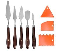 JOCXZI Palette Knife Set, Structural Paste fine Spatula, Palette Knife Set (8 Pieces), Structural Paste Spatula (3), spatulas (5), Glue Spatula, Painting Spatula, for Painting, Art Supplies