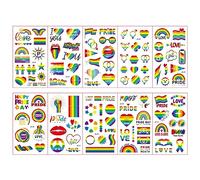 JOCXZI Tattoo Kids, Temporary Tattoos, Rainbow Tattoos Body Stickers for Children and Women, Lovers Stick-On Tattoos, Tattoo Set Girls Boys, 10 Sheets