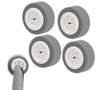 JOCXZI Tea Towel Holder, Towel Holder - 4 Pieces Round Towel Hooks, Kitchen self-Adhesive, Towel Holder Without Drilling, Towel clamp, Kitchen Accessories, ABS Tea Towel clamp for Kitchen, Household