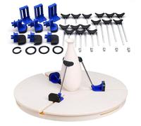 JODAIS Adjustable Pottery Machine Turntable Clamp, Pottery Trimming Tools Turntable Clamp, Trimming Tools For Pottery, Automatically Find The Center With 5pcs Auxiliary Clips Of Different Heights