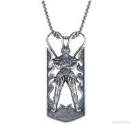 Joddfly Monkey Sun Wukong Fighting Buddha Pendant Amulet, Men's Long Necklace, Stainless Steel, No Gemstone
