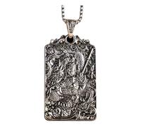 Joddfly Monkey Sun Wukong Fighting Buddha Pendant Amulet, Men's Long Necklace, Stainless Steel, No Gemstone