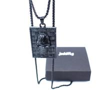 Joddfly Skull Head Pendant Fashion Necklace Stainless Steel Material Hip Hop Style 24 inches