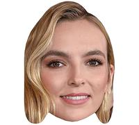 Jodie Comer (Smile) Celebrity Mask, Flat Card Face, Fancy Dress Mask