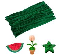 Jodimitty 100 PCS Pipe Cleaners for Craft, Dark Green 30cm x 6mm, Flexible Pipe Cleaners for Arts and Crafts DIY Project, Plush Wire Sculpture Stems Handcraft Decoration