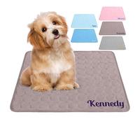Jodimitty Dog Cooling Mat Durable Pet Cool Mat for Dogs Cats, Waterproof & Easy Clean Ice Silk Blanket Puppy Cushion 6 Sizes (Coffee)