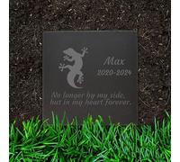 Jodimitty Lizard Memorial Plaques Pet Grave Stones Personalised Name & Life Span & Message, Memorial Gift Engraved Plaque for Garden Graves Indoor Outdoor Keepsakes, 10cm/15cm/20cm