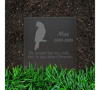 Jodimitty Parrot Memorial Plaques Pet Grave Stones Personalised Name & Life Span & Message, Memorial Gift Engraved Plaque for Garden Graves Indoor Outdoor Keepsakes, 10cm/15cm/20cm