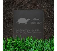 Jodimitty Turtle Memorial Plaques Pet Grave Stones Personalised Name & Life Span & Message, Memorial Gift Engraved Plaque for Garden Graves Indoor Outdoor Keepsakes, 10cm/15cm/20cm