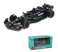 JODIYAAH 1/43 Bburago 1:43 Mercedes-AMG Petronas F1 Team W14 2023 44# Lewis Hamilton F1 63# George Russell Alloy Car Die Cast Model Collection Gift (W14 63#)