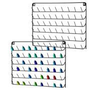 JODOUEEIR Thread Holder Wall Mount, 2 Pack (108 spools), 54 spools Sewing Thread Organizer, Metal, Black
