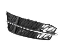 Jodriva 1 Pair Front Bumper Fog Light Grille ABS Mesh Cover 4G0807681AN Replacement, for, for A6 C7 2014 2015 2016 2017 2018 Car Fog Light Trim Cover