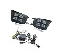 Jodriva 1 Pair LED Car DRL Daytime Running Lights, for Toyota, Tacoma 2012-2015 Front Bumper Fog Lamps Turn Signal With Driver Fog Lamp Car Fog Light Assembly