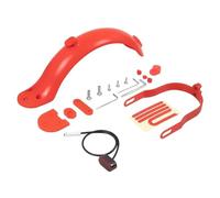 Jodriva 10Inch Tyre Modifited Fender Heighten Pad Kit, for Xiaomi, M365 Pro 1S Electric Scooter Rear Wheel Mudguard Kickstand Foot Support Skateboard Mudguard Protector(Red)