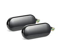 Jodriva 2 Pieces Dynamic Side Marker Turn Signal Light, for Volkswagen, for Bora, for Golf 3 4, for Passat, for POLO, for Sharan, for Ford, for Focus, MK2 C-Max Car Indicator Light(Smoke)