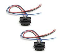 Jodriva 2PCS 6 Pin Rear Tail Light Connector Prewired Plug Wire Wiring Harness Repair, for 1 2 3 4 Series Replacement, for OEM 61132359993 Taillight Mounting Bracket