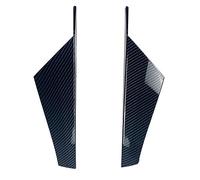 Jodriva 2PCS ABS Car Rear Window Spoiler Side Wing Cover Trim, for Golf 8 MK8 2020 2021 Exterior Accessories Rear Window Spoiler(Carbon Fiber Black)